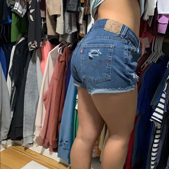 Levi's Pants - ♥️ Levi’s hand distressed mom jean shorts ♥️